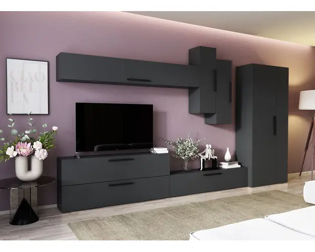 Living Pati 116 - Mobila Sufragerie Gri Antracit