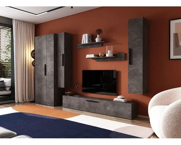 Living Pati 129 - Mobila Sufragerie Gri Beton