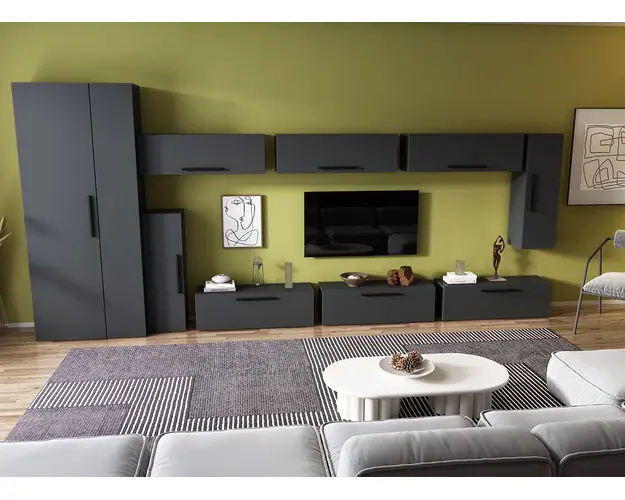 Living Pati 138 - Mobila Sufragerie Gri Antracit