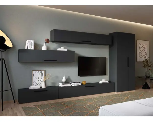 Living Pati 204 - Mobila Sufragerie Gri Antracit