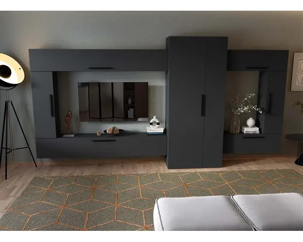 Living Pati 210 - Mobila Sufragerie Gri Antracit