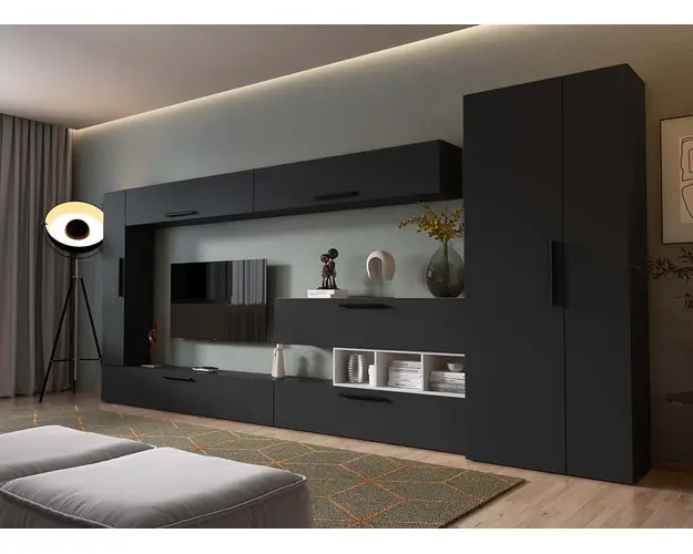 Living Pati 214 - Mobila Sufragerie Gri Antracit