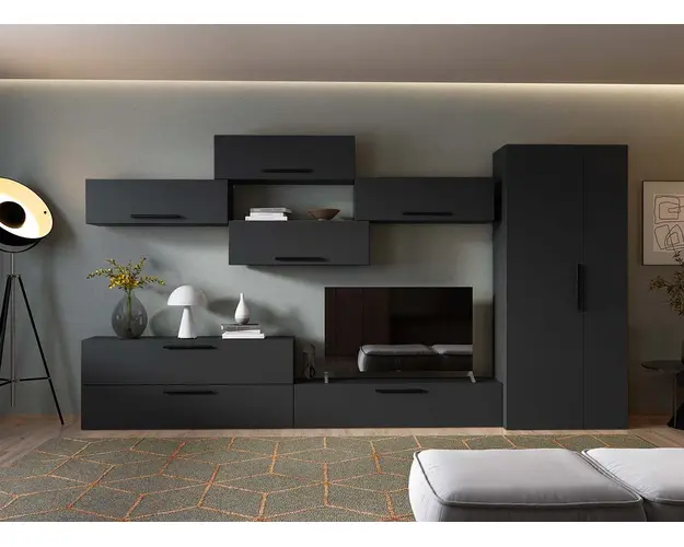 Living Pati 218 - Mobila Sufragerie Gri Antracit