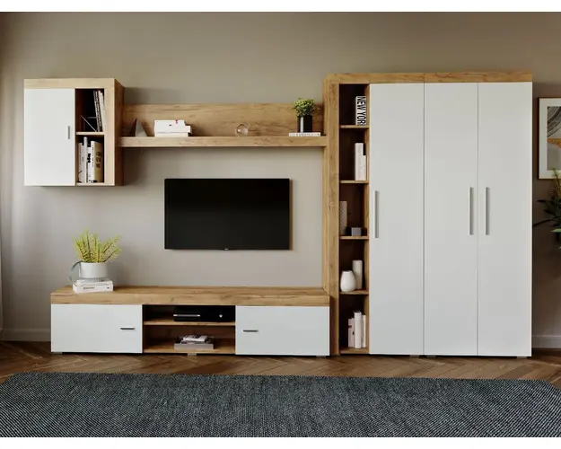 Mobila sufragerie - Living Milan C1 UNO Stejar