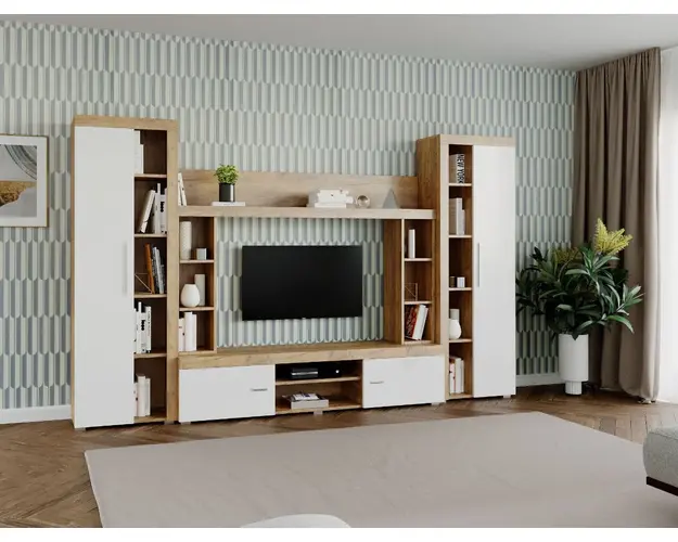 Mobila sufragerie - Living Milan C3 Stejar