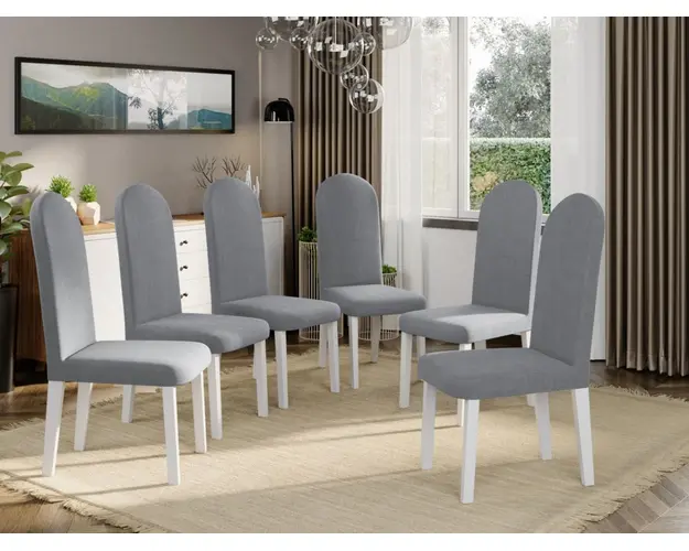 Set 6 Scaune Grand Gri Deschis