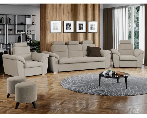 Set Canapea si Fotolii Biano Crem