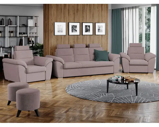 Set Canapea si Fotolii Biano Roze