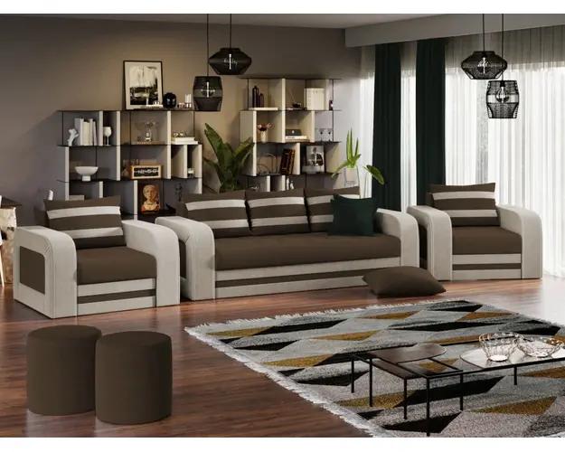 Set Canapea si Fotolii Camila Maro / Crem