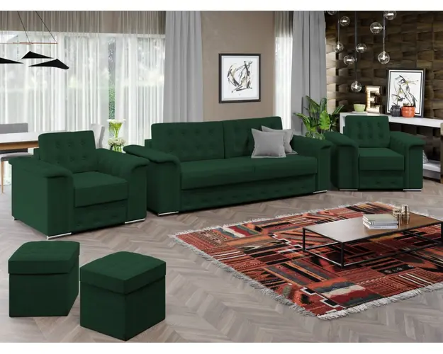 Set Canapea si Fotolii Olimp Verde