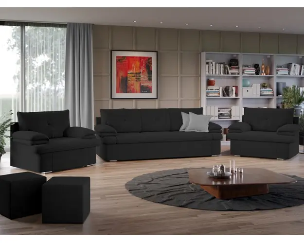 Set Canapea si Fotolii Roma Antracit