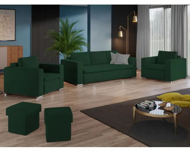 Set Canapea si Fotolii Ivy Verde