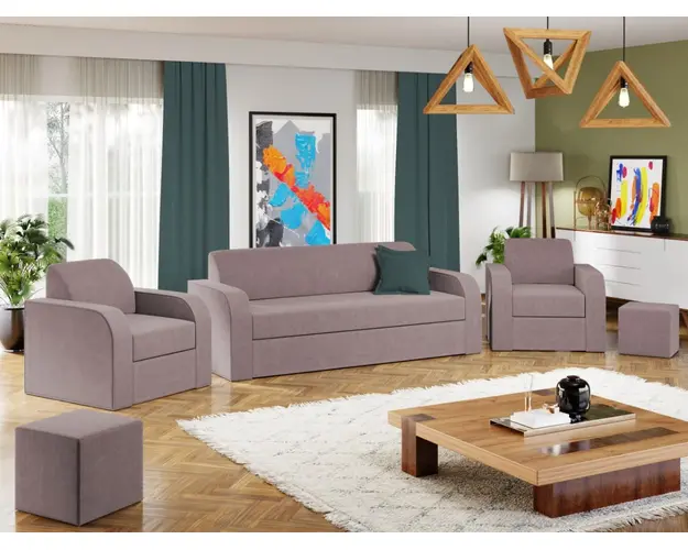 Set Canapea si Fotolii Mini Roze