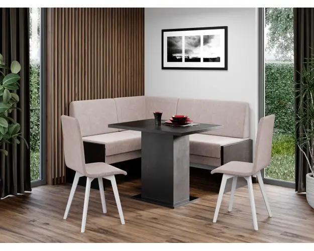 Set Coltar de Bucatarie Smart Rino 6/Pal Wenge + Masa + 2 Scaune