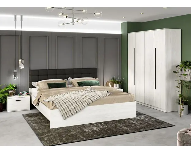 Set Mobila Dormitor Douglas C03 Tapitat Wenge