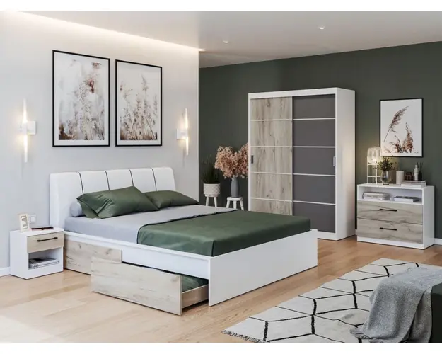 Set Mobila Dormitor Forest C07 tapitat