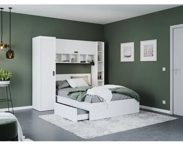 Set Mobila Dormitor Nordis 2.26m cu pat incadrat