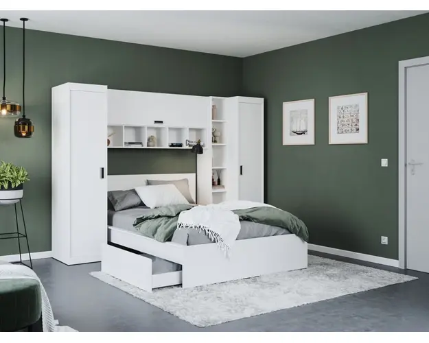 Set Mobila Dormitor Nordis 2.70m cu pat incadrat