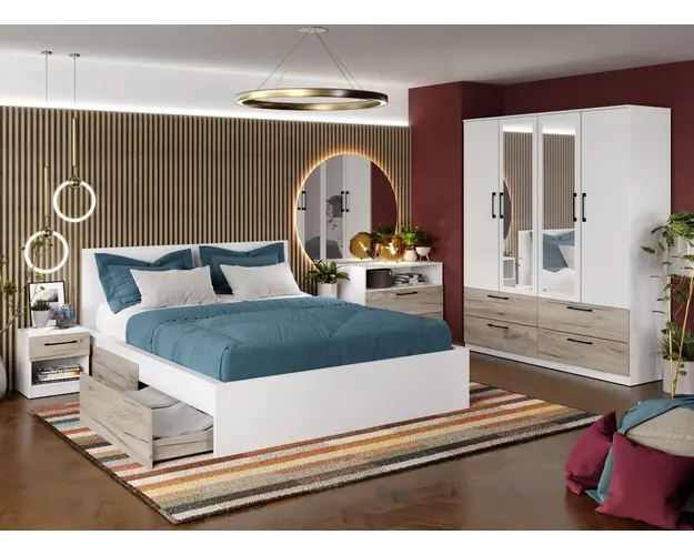 Set Mobila Dormitor Relax C12 cu oglinda
