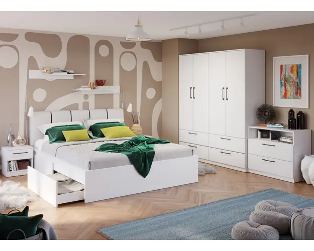 Set Mobila Dormitor Snow C23 tapitat