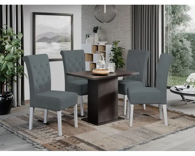 Set Masa Smart Wenghe + 4 Scaune Oslo Castel 91