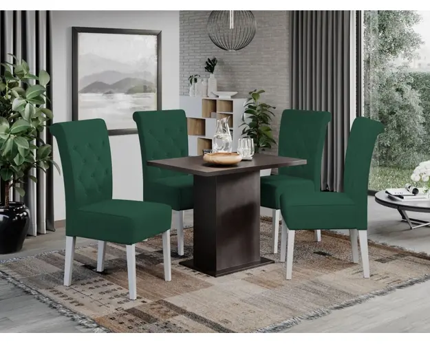 Set Masa Smart Wenghe + 4 Scaune Oslo Royal Velvet 12
