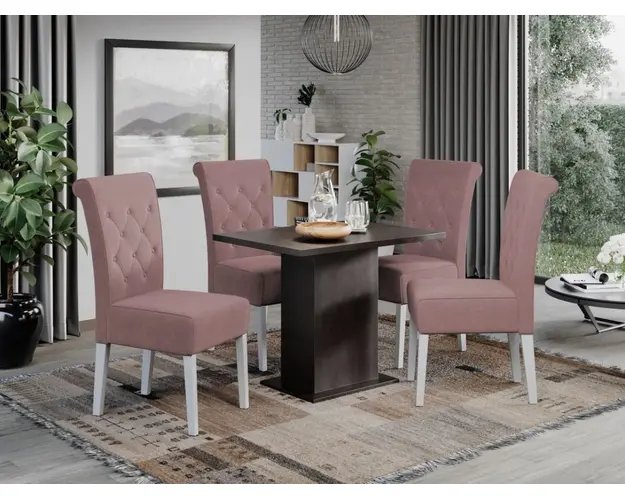 Set Masa Smart Wenghe + 4 Scaune Oslo Royal Velvet 6
