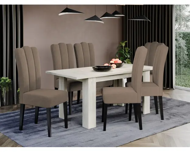 Set Masa Venetia extensibila + 6 Scaune Wog Castel 20