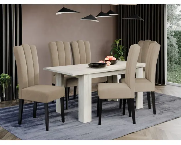 Set Masa Venetia extensibila + 6 Scaune Wog Moric 2