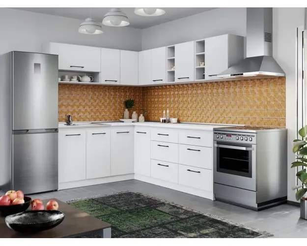 Set Mobila Bucatarie Colt Mina Pure 180*220 Alb C67