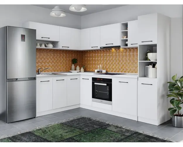 Set Mobila Bucatarie Colt Mina Pure 180*260 Alb C58