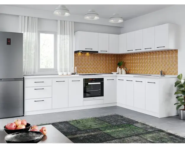 Set Mobila Bucatarie Colt Mina Pure 300*210 Alb C66