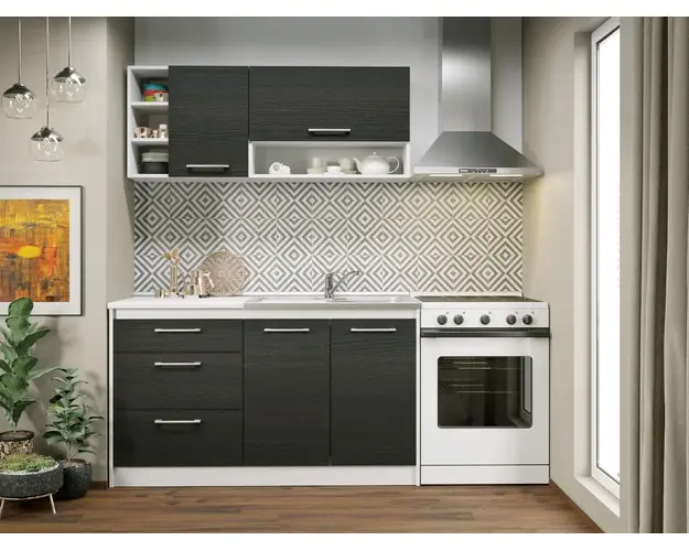 Set Mobila Bucatarie Mina 140 Alb/Ferrara C07