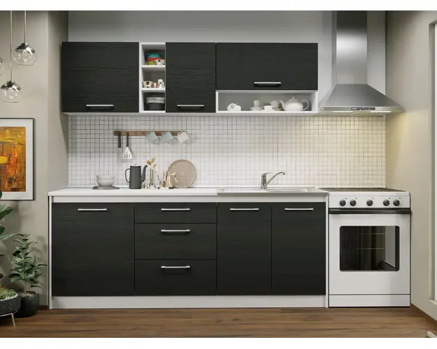 Set Mobila Bucatarie Mina 200 Alb/Ferrara C01