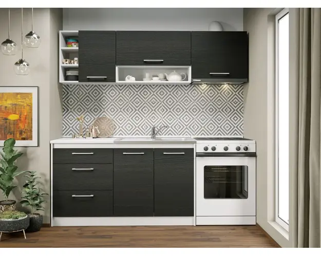 Set Mobila Bucatarie Mina 200 Alb/Ferrara C08