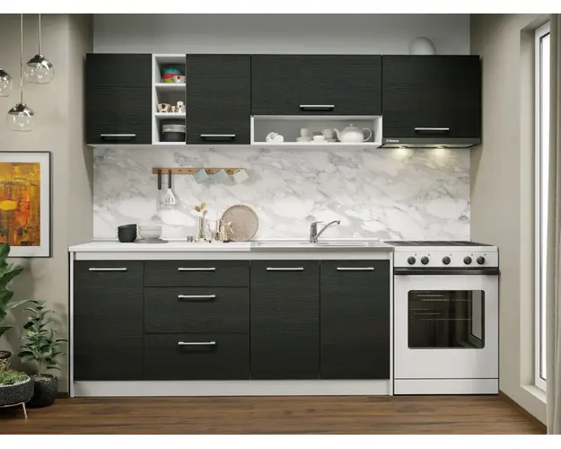 Set Mobila Bucatarie Mina 240 Alb/Ferrara C06