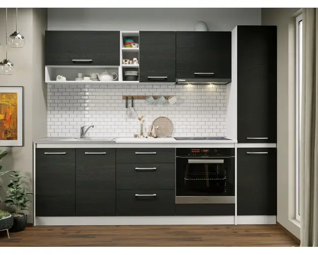 Set Mobila Bucatarie Mina 244 Alb/Ferrara C04