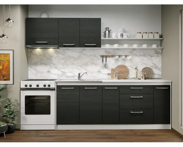 Set Mobila Bucatarie Mina 260 Alb/Ferrara C20