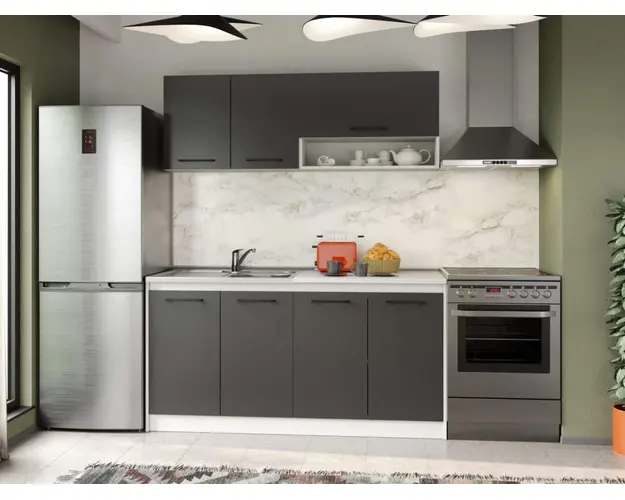 Set Mobila Bucatarie Mina Grafit 160 Gri Antracit C77