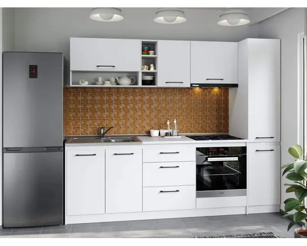 Set Mobila Bucatarie Mina Pure 244 Alb C44