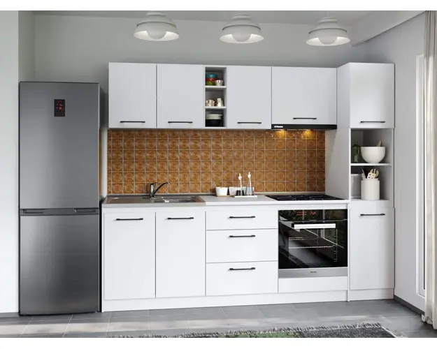 Set Mobila Bucatarie Mina Pure 244 Alb C54