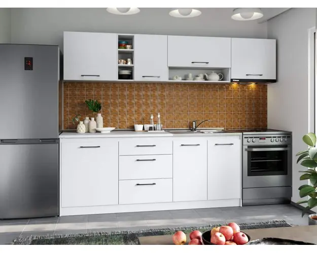 Set Mobila Bucatarie Mina Pure 260 Alb C43