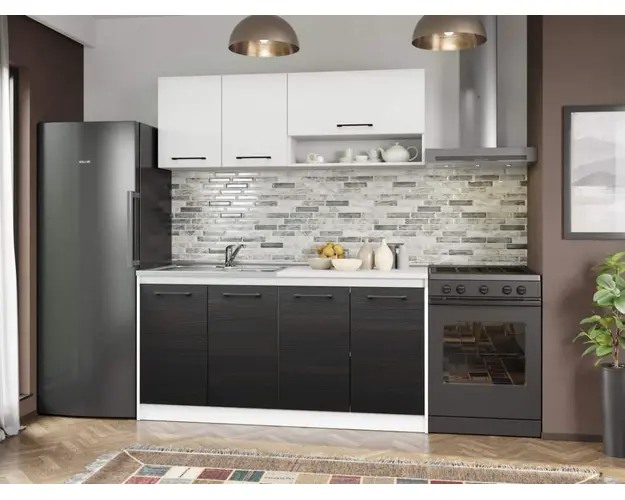 Set Mobila Bucatarie Mina Yang 160 Ferrara/Alb C131