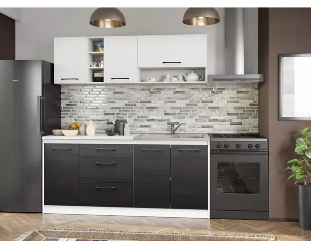 Set Mobila Bucatarie Mina Yang 180 Ferrara/Alb C126