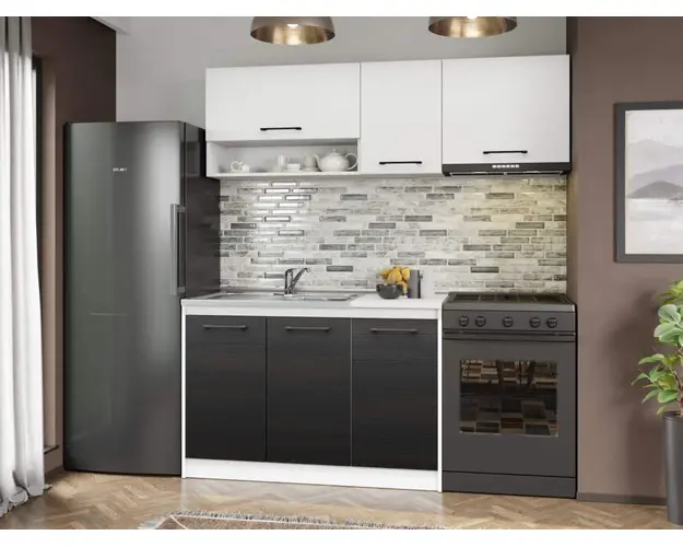 Set Mobila Bucatarie Mina Yang 180 Ferrara/Alb C132