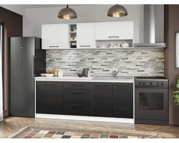 Set Mobila Bucatarie Mina Yang 200 Ferrara/Alb C122