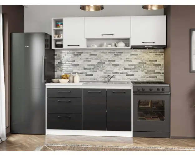 Set Mobila Bucatarie Mina Yang 200 Ferrara/Alb C129