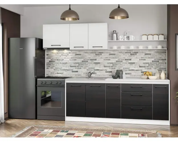 Set Mobila Bucatarie Mina Yang 260 Ferrara/Alb C136