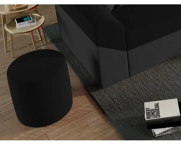 Taburet Smart Tapitat Negru
