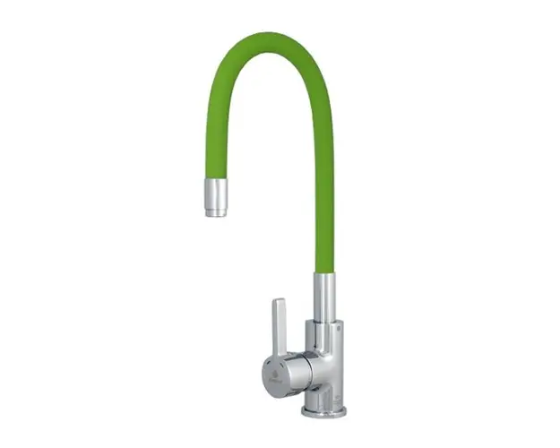 Baterie bucatarie pipa flexibila VERDE ERMETIQ ER-A208V